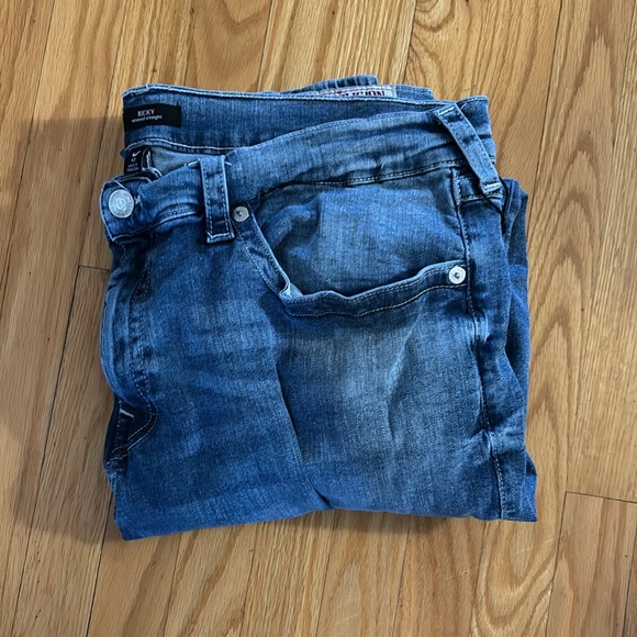 Vintage Y2K Baggy True Religion Ricky Relaxed Straight Fit Blue Jeans - Picture 3 of 3